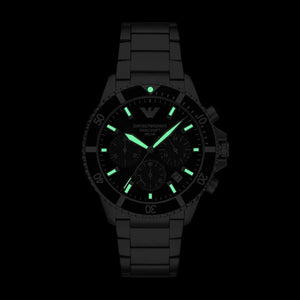 Buy Shop Emporio Armani World Explorer Black Dial Silver Steel Strap Watch for Men - AR11739 USA Online