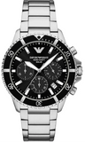 Buy Shop Emporio Armani World Explorer Black Dial Silver Steel Strap Watch for Men - AR11739 USA Online