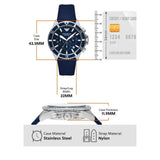 Buy Shop Emporio Armani World Explorer Chronograph Blue Dial Blue Nylon Strap Watch for Men - AR11588 USA Online