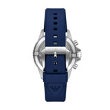Buy Shop Emporio Armani World Explorer Chronograph Blue Dial Blue Silicone Strap Watch for Men - AR11696 USA Online