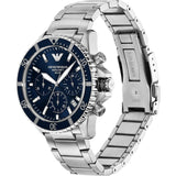 Buy Shop Emporio Armani World Explorer Chronograph Blue Dial Silver Steel Strap Watch for Men - AR11681 USA Online