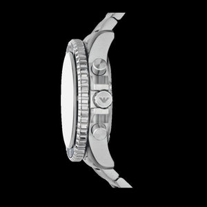 Buy Shop Emporio Armani World Explorer Chronograph Blue Dial Silver Steel Strap Watch for Men - AR11681 USA Online