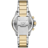 Buy Shop Emporio Armani World Explorer Chronograph Blue Dial Two Tone Steel Strap Watch for Men - AR11740 USA Online