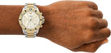Buy Shop Emporio Armani World Explorer Chronograph Cream Dial Two Tone Steel Strap Watch for Men - AR11606 USA Online