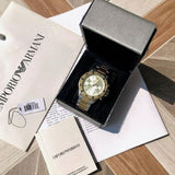 Buy Shop Emporio Armani World Explorer Chronograph Cream Dial Two Tone Steel Strap Watch for Men - AR11606 USA Online