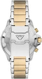 Buy Shop Emporio Armani World Explorer Chronograph Cream Dial Two Tone Steel Strap Watch for Men - AR11606 USA Online