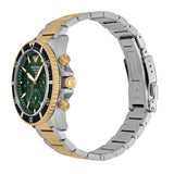 Buy Shop Emporio Armani World Explorer Chronograph Green Dial Two Tone Steel Strap Watch for Men - AR11695 USA Online