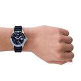 Buy Shop Emporio Armani World Explorer GMT Blue Dial Blue Rubber Strap Watch for Men - AR11592 USA Online