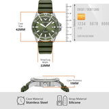 Buy Shop Emporio Armani World Explorer Green Dial Green Silicone Strap Watch for Men - AR11638 USA Online