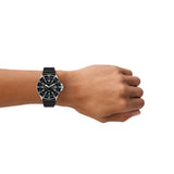 Buy Shop Emporio Armani World Explorer Solar Black Dial Black Silicone Strap Watch for Men - AR11788 USA Online