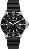 Buy Shop Emporio Armani World Explorer Solar Black Dial Black Silicone Strap Watch for Men - AR11788 USA Online