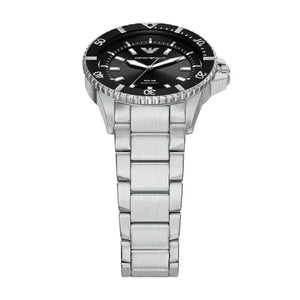 Buy Shop Emporio Armani World Explorer Solar Black Dial Silver Steel Strap Watch for Men - AR11787 USA Online