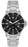 Buy Shop Emporio Armani World Explorer Solar Black Dial Silver Steel Strap Watch for Men - AR11787 USA Online