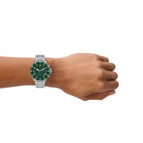 Buy Shop Emporio Armani World Explorer Solar Chronograph Green Dial Silver Steel Strap Watch for Men - AR11741 USA Online