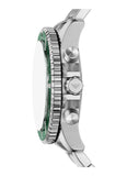 Buy Shop Emporio Armani World Explorer Solar Chronograph Green Dial Silver Steel Strap Watch for Men - AR11741 USA Online