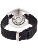 Buy Shop Emporio Armani Meccanico White Skeleton Dial Black Leather Strap Watch For Men - AR60003 USA Online