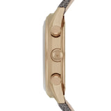 Buy Shop Emporio Armani Zeta Chronograph Brown Dial Gray Fabric Strap Watch for Men - AR1976 USA Online