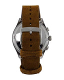 Buy Shop Emporio Armani Zeta Chronograph Gray Dial Brown Leather Strap Watch for Men - AR11080 USA Online