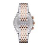 Buy Shop Emporio Armani Zeta Chronograph Quartz White Dial Two Tone Steel Strap Watch For Men - AR1998 USA Online