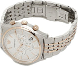 Buy Shop Emporio Armani Zeta Chronograph Quartz White Dial Two Tone Steel Strap Watch For Men - AR1998 USA Online