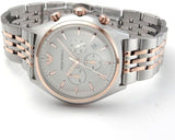 Buy Shop Emporio Armani Zeta Chronograph Quartz White Dial Two Tone Steel Strap Watch For Men - AR1998 USA Online