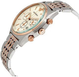 Buy Shop Emporio Armani Zeta Chronograph Quartz White Dial Two Tone Steel Strap Watch For Men - AR1998 USA Online