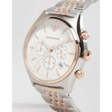 Buy Shop Emporio Armani Zeta Chronograph Quartz White Dial Two Tone Steel Strap Watch For Men - AR1998 USA Online