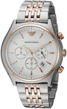 Buy Shop Emporio Armani Zeta Chronograph Quartz White Dial Two Tone Steel Strap Watch For Men - AR1998 USA Online