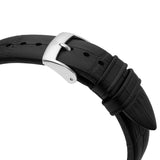 Buy Shop Emporio Armani Zeta Skeleton Automatic Silver Dial Black Leather Strap Watch For Men - AR60018 USA Online