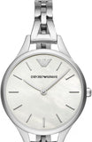 Buy Shop Emporio Armani Aurora Mother Of Pearl White Dial Silver Steel Strap Watch For Women - AR11054 USA Online