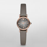 Buy Shop Emporio Armani Gianni T Bar Quartz Gray Dial Gray Leather Strap Watch For Women - AR1727 USA Online