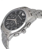 Buy Shop Emporio Armani Classic Chronograph Black Dial Silver Steel Strap Watch For Men - AR1786 USA Online