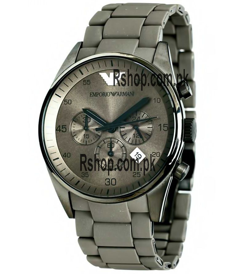 Buy Shop Emporio Armani Sportivo Chronograph Brown Dial Brown Steel Strap Watch For Men - AR5950 USA Online