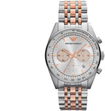 Buy Shop Emporio Armani Sportivo Chronograph Silver Dial Two Tone Steel Strap Watch For Men - AR5999 USA Online