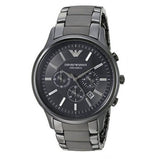 Buy Shop Emporio Armani Ceramica Chronograph Black Dial Black Steel Strap Watch For Men - AR1451 USA Online