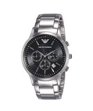 Buy Shop Emporio Armani Classic Chronograph Black Dial Silver Steel Strap Watch For Men - AR2434 USA Online