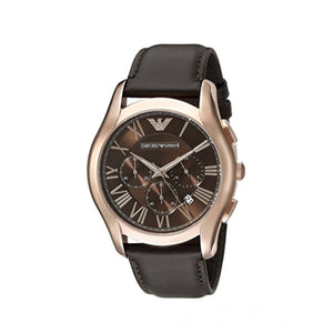 Buy Shop Emporio Armani Chronograph Brown Dial Brown Leather Strap Watch For Men - AR1701 USA Online