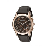 Buy Shop Emporio Armani Chronograph Brown Dial Brown Leather Strap Watch For Men - AR1701 USA Online