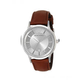 Buy Shop Emporio Armani Renato Silver Dial Brown Leather Strap Watch For Men - AR2463 USA Online