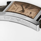 Buy Shop Emporio Armani Classic Beige Dial Brown Leather Strap Watch For Women - AR0155 USA Online