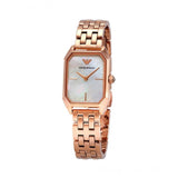 Buy Shop Emporio Armani Giola White Mother of Pearl Dial Rose Gold Steel Strap Watch For Women - AR11147 USA Online