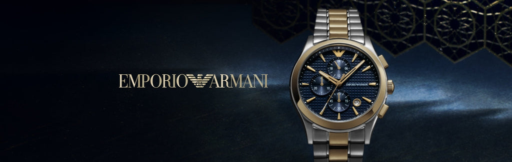 Buy Shop Emporio Armani Paolo Chronograph Blue Dial Two Tone Steel Strap Watch For Men - AR11579 USA Online