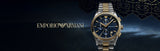 Buy Shop Emporio Armani Paolo Chronograph Blue Dial Two Tone Steel Strap Watch For Men - AR11579 USA Online