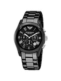 Buy Shop Emporio Armani Valente Chronograph Black Dial Black Ceramic Strap Watch For Men - AR1400 USA Online
