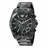 Buy Shop Emporio Armani Sportivo Quartz Black Dial Black Steel Strap Watch For Men - AR11027 USA Online
