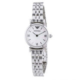 Buy Shop Emporio Armani Gianni T Bar Mother of Pearl Dial Silver Steel Strap Watch For Women - AR1688 USA Online