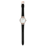 Buy Shop Emporio Armani Gianni T-Bar Mother of Pearl Dial Black Leather Strap Watch For Women - AR11295 USA Online