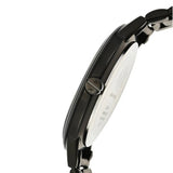 Buy Shop Emporio Armani Gianni T-Bar Quartz Black Mother of Pearl Dial Black Steel Strap Watch For Women - AR11268 USA Online