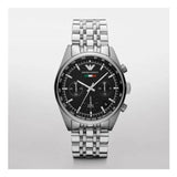 Buy Shop Emporio Armani Sportivo Chronograph Black Dial Silver Steel Strap Watch For Men - AR5984 USA Online