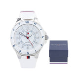 Buy Shop Tommy Hilfiger White Dial White Rubber Strap Watch for Women - 1781271 USA Online
